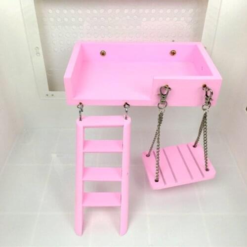 Hamster Wooden Platform Ladder Tray Cage Climbing Toys Platform For Rat Hamster Pet Supplies