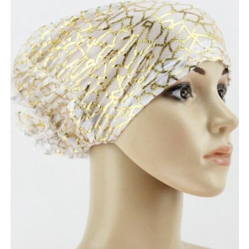 Women Flower Muslim Hair Cap Turban Hat Big Flower Elastic Head Wrap Solid Color Hat Indian Arabia Hat