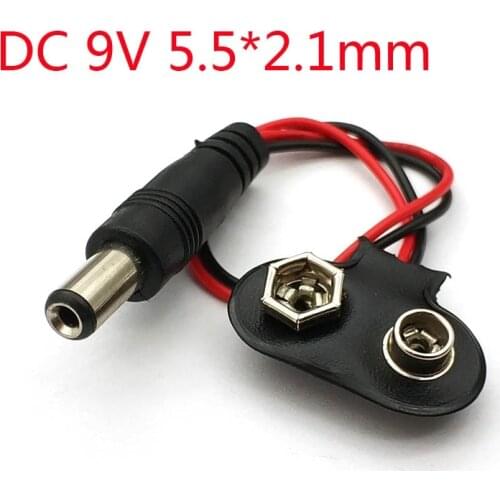 Experimental 9V Battery Buckle 10cm Snap Cable To DC 9V Clip Male Line Battery Adapter for R3 DIY Jack Connector