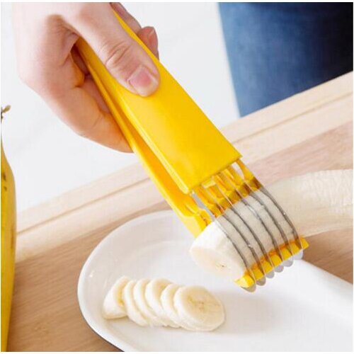 Stainless Steel Banana Slicer Fruit Cutter Cucumber Chopper Salad blade Ham sausage Slicer Home Kitchen Tool 301-0413