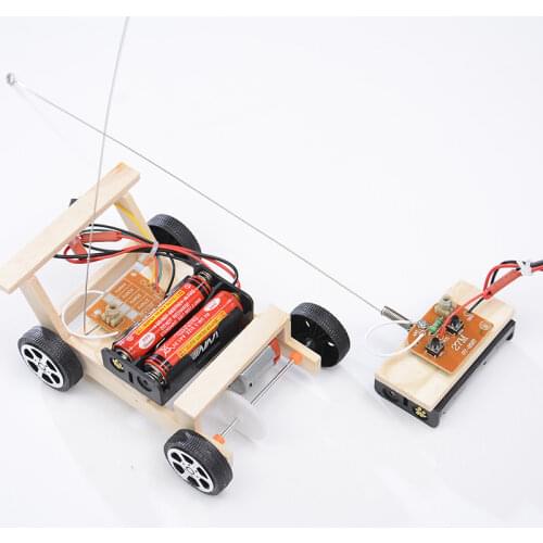 1Pcs Novel Student Technology Gizmo DIY Wireless Remote Control Racing Model Toys Creative Assembling Blocks Racing Bicycle Toy
