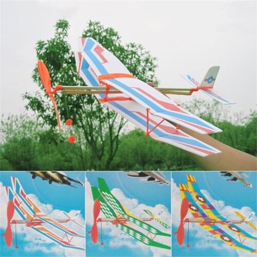 HOT SALE Elastic Rubber Band Powered DIY Foam Plane Model Kit Aircraft Educational Toy