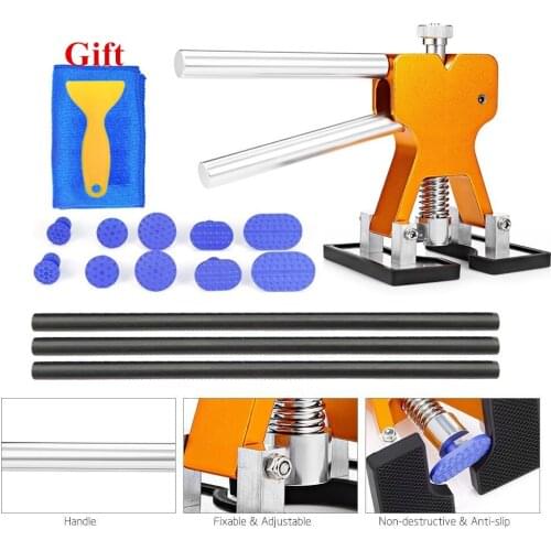 Tools Car Paintless Dent Repair Tools Dent Removal Dent Puller Tabs Dent Lifter Hand Tool Set free gift