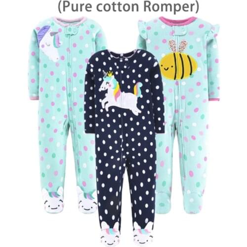 New Baby Rompers For Girl Clothing 2021autumn Cartoon New Born Baby Clothes One Pieces Pajamas Fleece Newborn Jumpsuit Costume