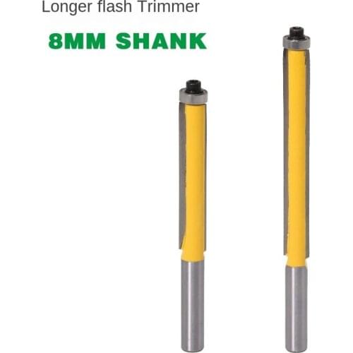 1/2PCS 8mm Shank Flush Trim Router Bit Set Milling Cutters with Bearing for Wood Template Pattern Bit Wood Cutter Milling Tools