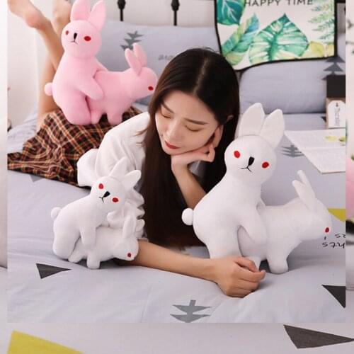 Rabbit Plush Toys Gifts Mating Rabbit Stuffed Evil Bunny Plush Doll Funny Couples Lover Girlfriend Helloween Christmas Present