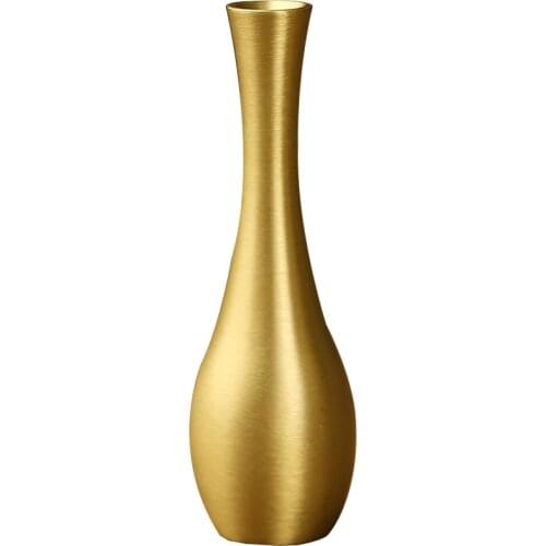 Pure copper small vase, tea ceremony flower arrangement, retro mini flower, dried flower decoration, accessory decoration