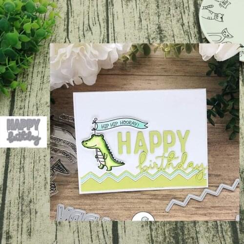Metal Cutting dies happy Birthday Die Cut Scrapbooking Paper Craft Handmade Card Punch Art Cutter Decorative Stencil