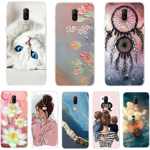 TPU Soft Case For Oneplus 6 6T Colored Drawing bumper coque silicon Phone Cases Cover For One Plus 6T 6 full protective bag