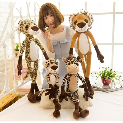 New arrival,lovely cartoon lion, leopard, tiger ,giraffe plush toy throw pillow home decoration toy birthday gift h2898