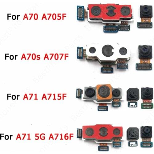 Original Rear Front Camera For Samsung Galaxy A70 A70s A71 5G Backside Frontal Back Selfie Camera Module Replacement Spare Parts