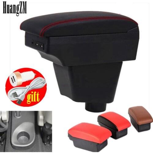 For Renault Clio 3 Captur armrest box universal car center console modification accessories double raised with USB