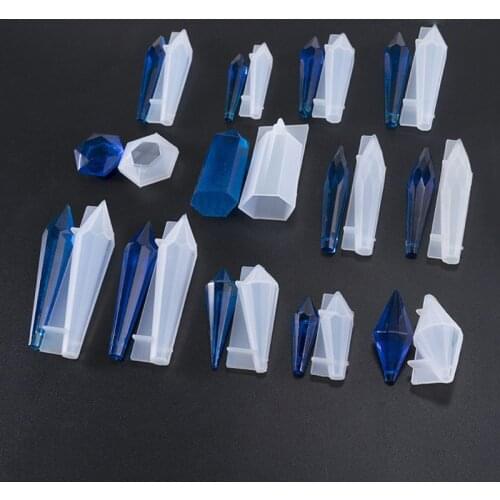 Resin Stone Pendulum Crystal Column Pendant Silicone UV Resin Mold Jewelry Tools