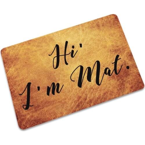 Drop shipping I'm Mat Front Entrance Door Mat Floor Carpets for Living Room Bedroom Non-Slip Kitchen Mats