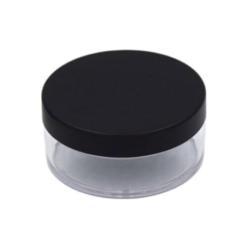 Empty Loose Powder 30g Empty Transparent Honey Powder Box 50g Black Cover Pearl Powder Packaging Empty Cosmetic Container 30pcs