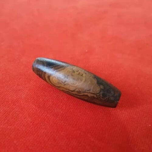 Rare Precious Powerful Energy Natural Stone Meng Dzi Beads Coin Stone Nine Eyes Shale Mysterious Pattern Unique DIY Material