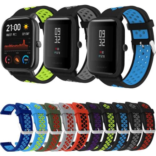 Silicone sport watchband strap for Huami Amazfit BIP youth / BIP lite Wristband bands for Huami Amazfit GTS / GTR 42mm bracelet