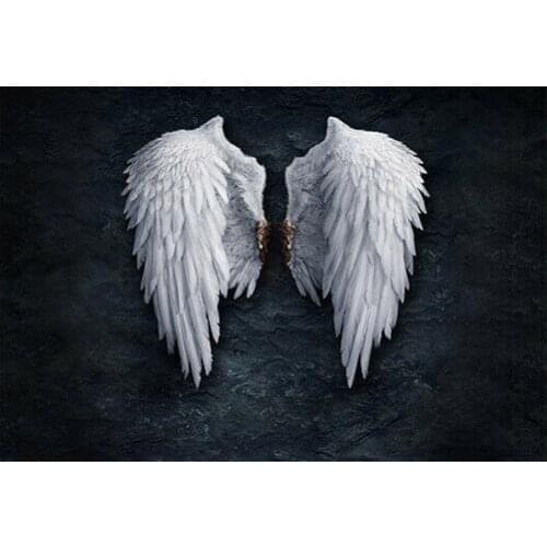 White Angel Wings Art Film Print Silk Poster Home Wall Decor 24x36inch
