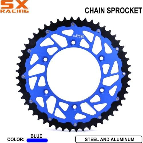 Motorcycle 44 46 48 49 50 T Rear Sprocket For YAMAHA YZ125 YZ250 WR250F YZ250F YZ YZF WRF 400 426 450 Steel Aluminium