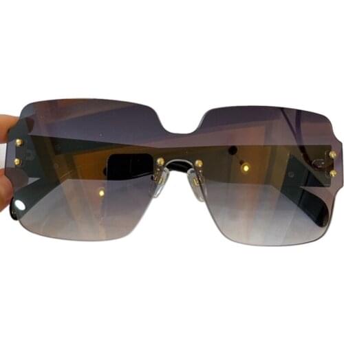 Big Frame Square Sunglasses Women Gradient Fashion Brand One Piece Sun Glasses UV400 With Box