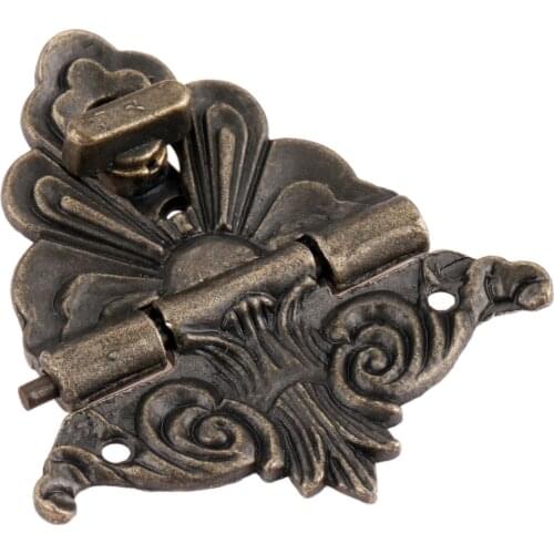 1pc Antique Suitcase Chest Retro Vintage Decorative Latch Wooden Wine Jewelry Box Hasp Pad Chest Lock 54*58mm