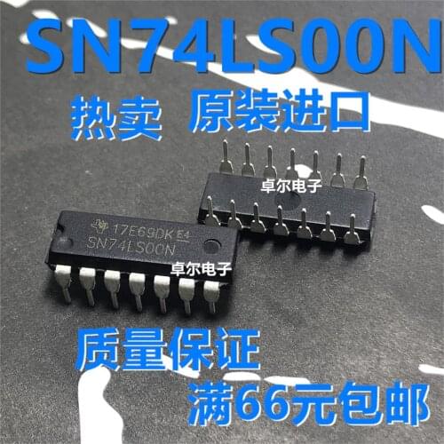 100% New&original SN74LS00N 74LS00 HD74LS00P DIP-14 In Stock (10pcs/lot)