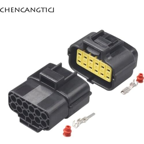 2 sets 12 Pin way Male Female AMP Denso Automotive Waterproof Sensor Connector Gear-shift Sensor Plug 174661-2 174663-2 368537-1