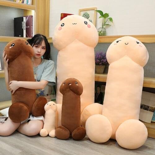 30-70cm LONG Cute Penis Plush Toys Sexy Soft Plush Toys Stuffed Dolls Pillows Funny Cushion Lovely Dolls For Girlfriends