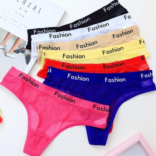 5pcs/lot Women Active Thong Panties brand Underwear Female G-strings Seamless Briefs Girl XXS-L Sexy Mesh Hot Underpants 5009nP5