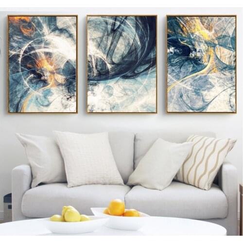 Abstract Art 3 Pieces Canvas Paintings Modular Pictures Wall Art Canvas for Living Room Decoration No Framed