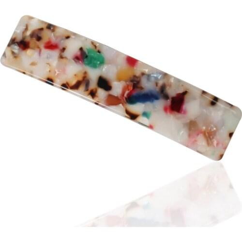 Acetate Long Colorful Barrette Hair Clips Headbands Lady Metal Hairpins Elegant Hairgrips Hair Accessories