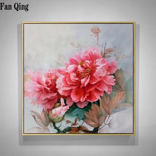 5D Full Diamonds Peony Flowers diamond Embroidery Cross Stitch Kits Household Handmade DIY Decoration Crafts Diamond painting