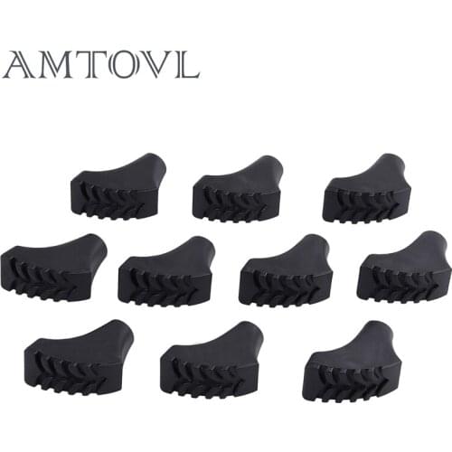 AMTOVL 10pcs Spare Replacement Walking Stick Trekking Hiking Pole Rubber Ferrules Suitable for Common Hiking Poles