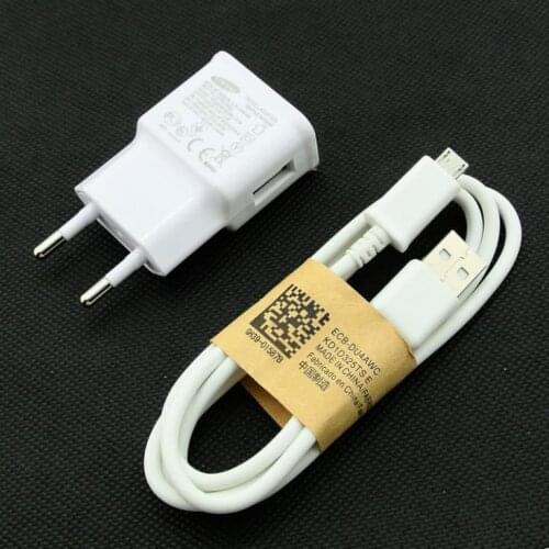Free DHL/Fedex 100pcs/lot, Charger Cable Kit for Samsung Galaxy S4 S3 Note2 N7100 EU Plug 5V 2A USB Wall Charger+Micro USB Cable