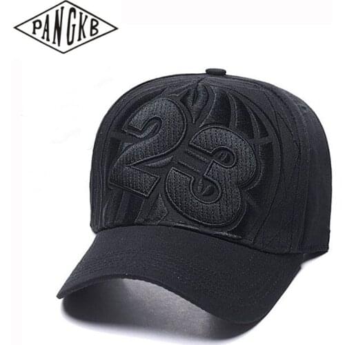 PANGKB Brand 23 CURVED CAP black basketball adjustable hip hop baseball cap for men women adult outdoor casual sun snapback hat