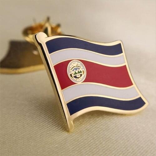 Soft Enamel Costa Rica Flag Lapel Pins