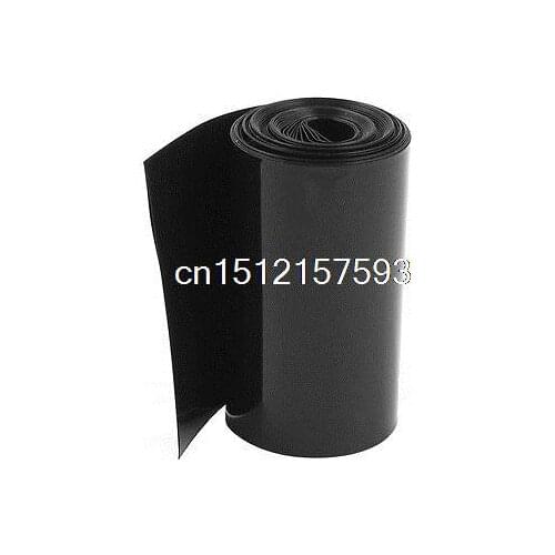 85mm/55mm PVC Heat Shrink Tubing Wrap Black 5m 16.4ft for 18650 Battery Pack