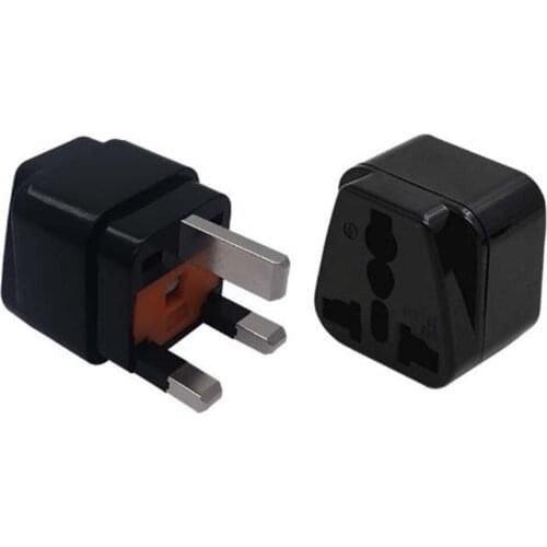 Black white 13A 250V British 3pins electric plug AU/UK/US/EU to UK universal travel adaptor plug socket convertor with fuse