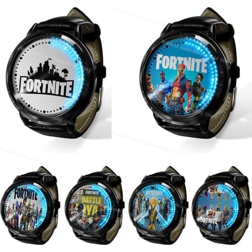 Kids Fortnite LED Touch Screen Watch Anime Hot Creative Personality Trend Fashion Male Female Student Waterproof Christmas Gifts