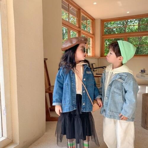 Kids' Overcoat 2020 Autumn BOYS Girls Korean-style Jeans Coat Baby Jeans Tops Fashion