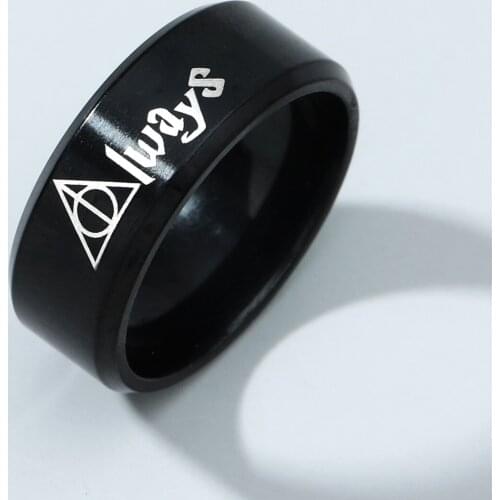 MANGOSKY 8mm Action Figure Black Rings hp Always The Deathli Hollows Rings for Men and Women