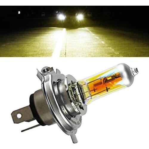 1pcs H4 12V 60/55W P43T Halogen Bulb 2300k Golden Yellow Halogen Glass 60w HeadLight Quartz Beam 55w Car High Low h4 T4C5