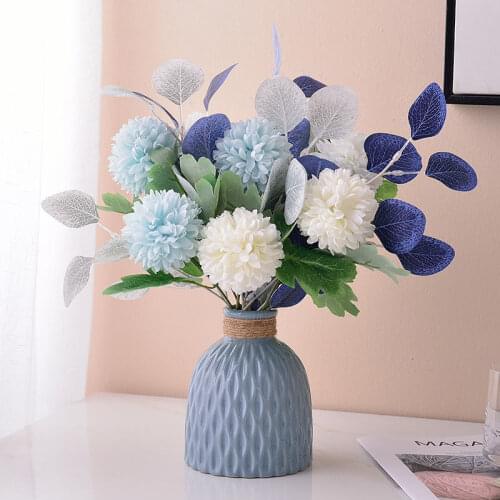 Artificial flower high-end ceramic vase flower arrangement decoration living room furnishings plastic azalea ornaments