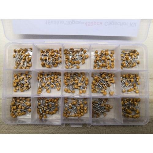 Monolithic Capacitor kit 10pf-100nf 15value*30PCS =450PCS 20/30/47/56/68/101/201/301/681/102/472/103/473/104 680P/PF/4.7/100NF
