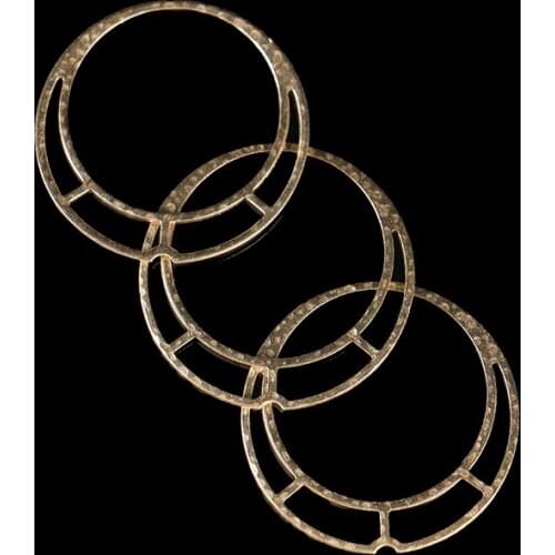 Embossed Hollow Round Pendant Used to make geometric irregular annual ring earrings bracelet accessories for jewelry pendants