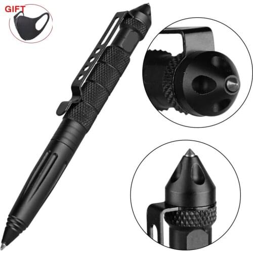 Multifunction Military Tactical Pen Self Defense Aluminum Alloy Emergency Glass Breaker Pen Outdoor EDC Security Survival Tool