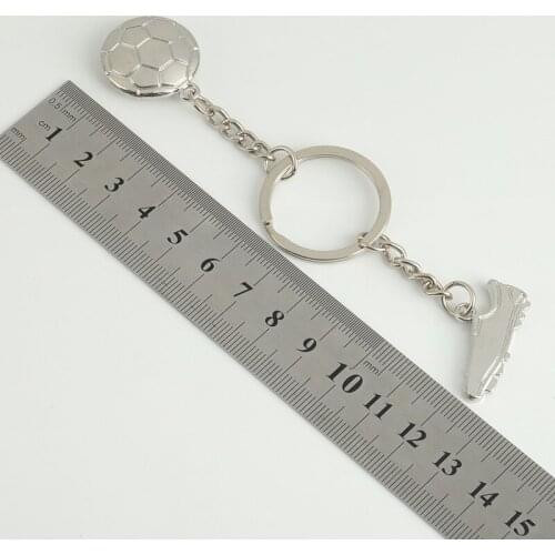 Fashion football Metal Keychain men gift Key chain Soccer Shoes and Football Car Key Ring Gift party Keychains Jewelry