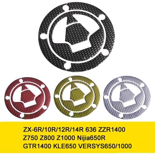 Motorcycle Sticker 3D Fuel Tank Pad Gas Oil Cap Protector Cover Sticker For Kawasaki Z750 Ninja ZX-6R ZX-10R ZZR 1400 Z1000SX
