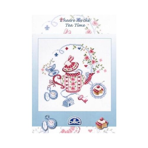 Bonnie Rabbit - Birthday cross stitch kit Animal cotton thread Love lock canvas stitching embroidery Little rabbit teapot