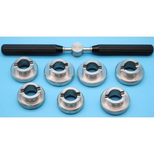 Set of 7pcs Metal Dies with Key for Opening and Closing Waterproof and Grooved Watch Case for Watch Repair